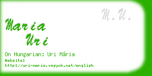 maria uri business card
